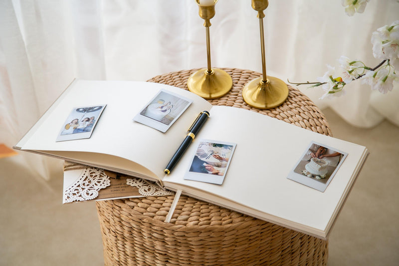 Real Linen Guest Book - 9.5 x 7" (Design 6)
