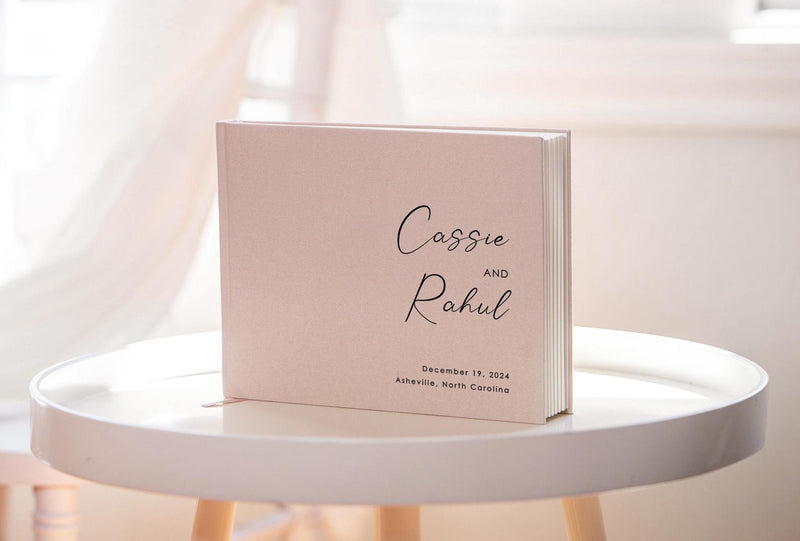Real Linen Guest Book - 9.5 x 7" (Design 3)