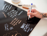 Wedding Guest Book Alternative (Black) w/ Optional 3D Monogram - Personalized Acrylic Plaque Guestbook, Wedding Reception Decor Signage
