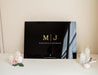 Wedding Guest Book Alternative (Black) w/ Optional 3D Monogram - Personalized Acrylic Plaque Guestbook, Wedding Reception Decor Signage
