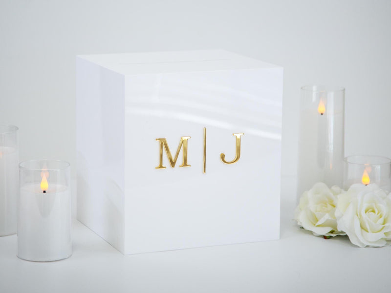 Acrylic Wedding Card Box - Custom Wedding Envelope Box with Lock, Personalized Wedding Decor, Memory Box for Gifts, Money Box