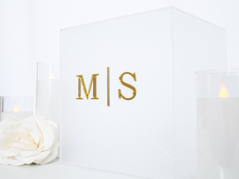 Acrylic Wedding Card Box - Custom Wedding Envelope Box with Lock, Personalized Wedding Decor, Memory Box for Gifts, Money Box