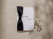 Wedding day folded card w/ envelope (d4) - to my husband wife groom bride on our wedding day custom date on card ribbon envelope 4.5x6.25"