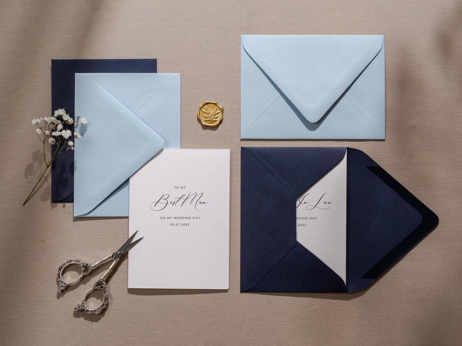Wedding day folded card (d2) - to my best friend maid of honor bridesmaid on my wedding day custom card with envelope thank you 4.5x6.25"