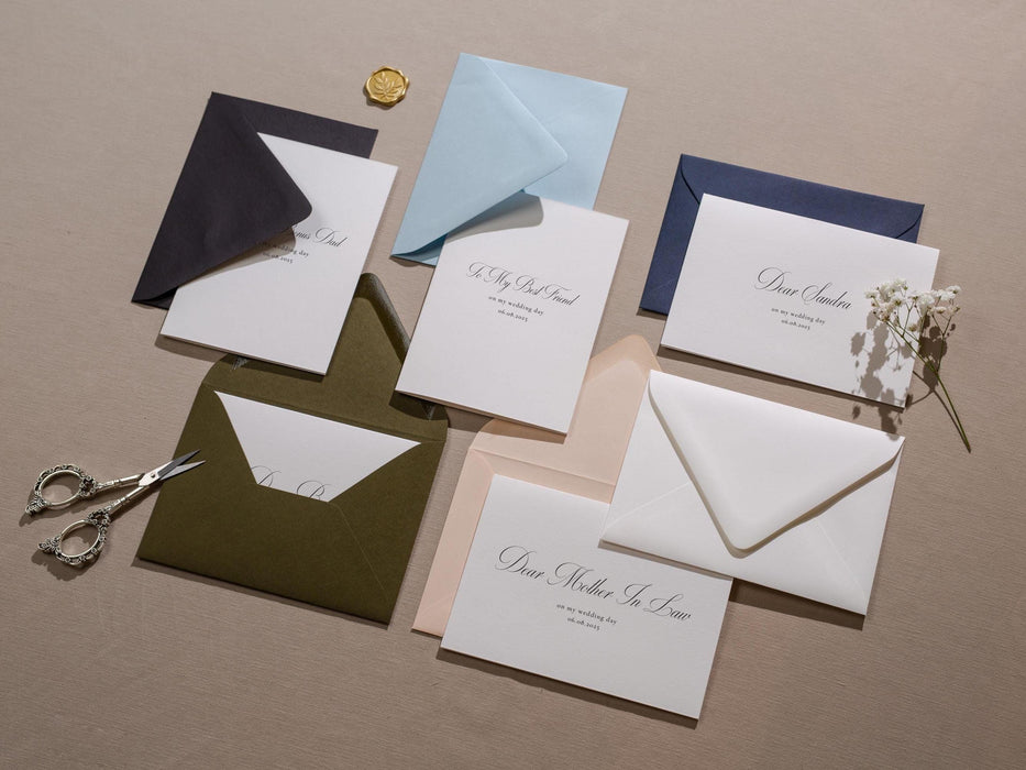 Wedding day folded card (d3) - to my best friend maid of honor bridesmaid on my wedding day custom card with envelope thank you