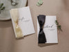 Wedding day folded card w/ envelope (d4) - to my husband wife groom bride on our wedding day custom date on card ribbon envelope 4.5x6.25"