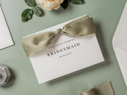Wedding day folded card w/ envelope (d5) - custom thank you for being my maid matron of honor bridesmaid bestfriend from bride 4.5x6.25"