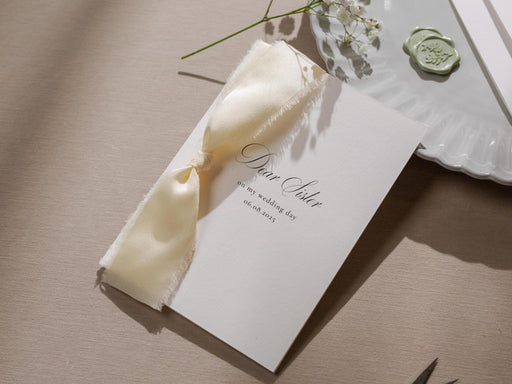 Wedding day folded card w/ envelope (d3) - thank you cards to family bridal party bridesmaid mom dad mil fil moh parents gift 4.5x6.25"