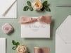 Wedding day folded card w/ envelope (d3) - thank you cards to family bridal party bridesmaid mom dad mil fil moh parents gift 4.5x6.25"