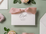 Will You Be My? Proposal Cards w/ Ribbon (D7) - Maid of Honor, Groomsmen, Flower Girl, Ring Bearer, Wedding Party, 4.5x6.25"