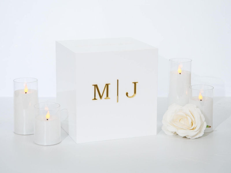 Acrylic Wedding Card Box - Custom Wedding Envelope Box with Lock, Personalized Wedding Decor, Memory Box for Gifts, Money Box