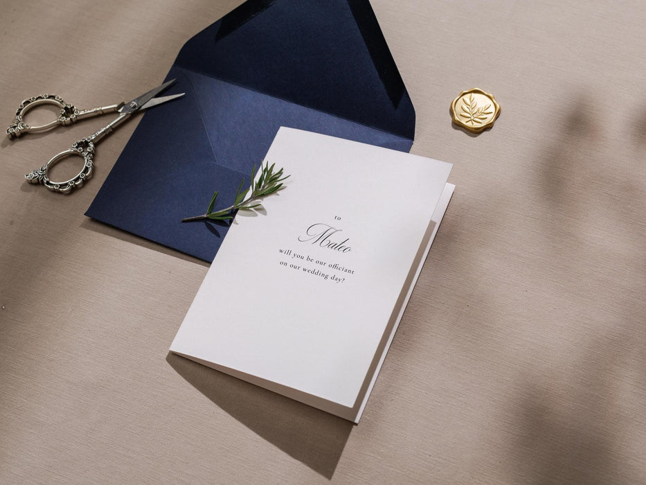 Will You Be My? Proposal Cards w/ Envelope (D8) - Bridesmaid, Maid of Honor, Groomsman, Flower Girl, Officiant, Wedding Party, 4.5x6.25"