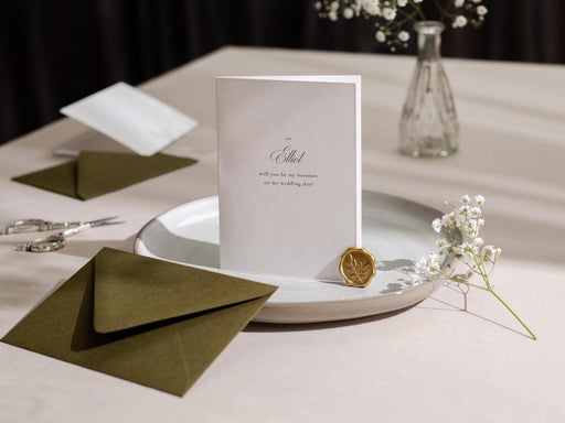 Will You Be My? Proposal Cards w/ Envelope (D8) - Bridesmaid, Maid of Honor, Groomsman, Flower Girl, Officiant, Wedding Party, 4.5x6.25"
