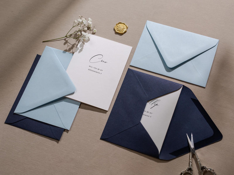 Will You Be My? Proposal Cards w/ Envelope (D7) - Flower Girl, Bridesmaid, Maid of Honor, Groomsmen, Matron of Honor, 4.5x6.25"