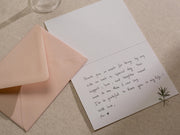 Gold Embossed Folded Card w/ Envelope (Bridesmaid) - Will You Be My Bridesmaid Proposal Card Minimalist Golden Letter Wedding Stationery