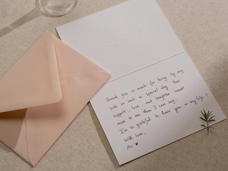 Gold Embossed Folded Card w/ Envelope (Bridesmaid) - Will You Be My Bridesmaid Proposal Card Minimalist Golden Letter Wedding Stationery