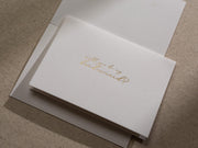 Gold Embossed Folded Card w/ Envelope (Bridesmaid) - Wedding Party Stationery Bridesmaid Proposal Card Will You Be My Bridesmaid Request