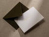 Gold Embossed Folded Card w/ Envelope (TY2) - 4.5 x 6.25 Simple Stationery Foil Pressed Letter Set Cursive Thank You Letter Business Wedding