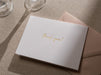 Gold Embossed Folded Card w/ Envelope (TY2) - 4.5 x 6.25 Classic Stationery Foil Pressed Letter Set Thank You Note Wedding Bridal Shower