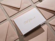 Gold Embossed Folded Card w/ Envelope (Maid) - Will You Be My Maid Of Honor Elegant Bridesmaid Proposal Card Wedding Planning Essential