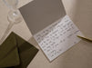 Gold Embossed Folded Card w/ Envelope (Bride) - To My Bride On Our Wedding Day Card From Groom Letter Stationery Modern Simple Minimalist