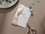 Wedding day folded card w/ envelope (d4) - to my husband wife groom bride on our wedding day custom date on card ribbon envelope 4.5x6.25"