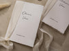 Personalized Deckled Edge Wedding Vow Booklets D1 - Set of 2, Vow Books w/ Ribbon, Vow Renewals, Husband Wife, Custom Names and Date, 5x7"