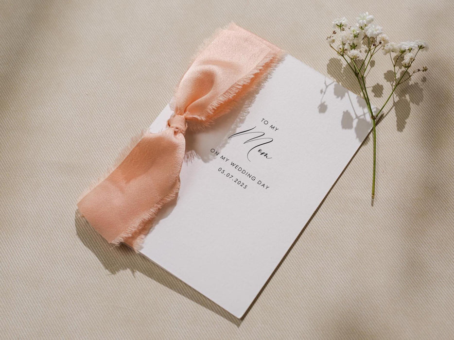 Wedding day folded card w/ envelope (d2) - to my best friend maid of honor bridesmaid on my wedding day custom card with envelope thank you