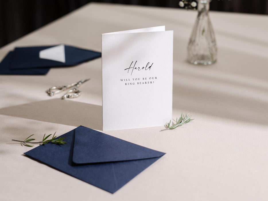 Will You Be My? Proposal Cards w/ Envelope (D10) - Bridesmaid, Maid of Honor, Groomsman, Flower Girl, Officiant, Wedding Party, 4.5x6.25"