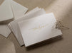 Gold Embossed Folded Card w/ Envelope (TY1) - 4.5 x 6.25 Modern Minimalist Letter Stationery Set Thank You Notes Engagement Wedding Shower