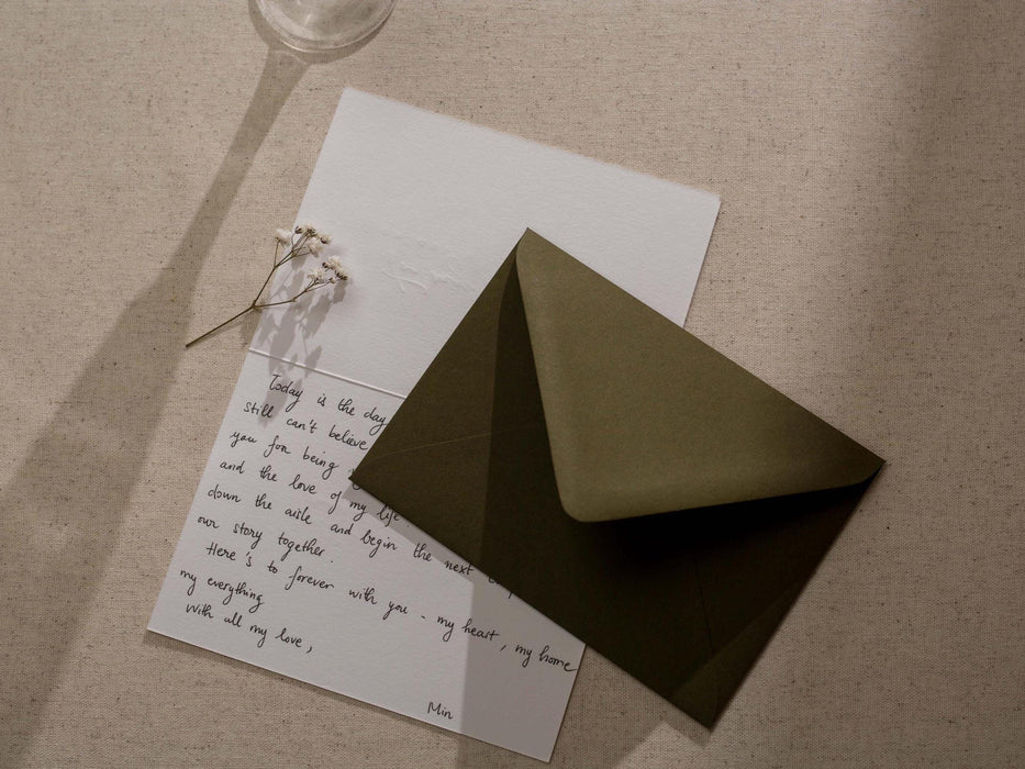Gold Embossed Folded Card w/ Envelope (TY1) - 4.5 x 6.25 Modern Minimalist Letter Stationery Set Thank You Notes Engagement Wedding Shower