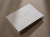 Gold Embossed Folded Card w/ Envelope (TY1) - 4.5 x 6.25 Modern Minimalist Stationery Set Thank You Letter Notes Engagement Wedding Shower