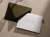 Gold Embossed Folded Card w/ Envelope (Bridesmaid) - Will You Be My Bridesmaid Proposal Card Minimalist Golden Letter Wedding Stationery