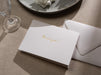 Gold Embossed Folded Card w/ Envelope (TY2) - 4.5 x 6.25 Classic Stationery Foil Pressed Letter Set Thank You Note Wedding Bridal Shower