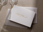 Gold Embossed Folded Card w/ Envelope (Maid) - Will You Be My Maid Of Honor Elegant Bridesmaid Proposal Card Wedding Planning Essential