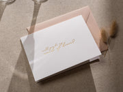 Gold Embossed Folded Card w/ Envelope (Maid) - Will You Be My Maid Of Honor Proposal Card Bridesmaid Wedding Stationery Thank You Letter