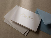 Gold Embossed Folded Card w/ Envelope (Bride) - Classic Wedding Stationery To My Bride On Our Wedding Day Card Letters from The Groom