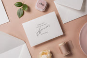 Thank you wedding day folded card (d17) - custom personalized thank you for marrying us card for officiant host priest pastor 4.5x6.25"