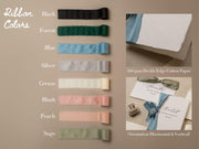Deckle Edge Wedding Day Folded Card (D19) - to my husband wife groom bride on our wedding day personalized custom name date ribbon 5x7"