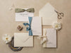 Deckle Edge Wedding Day Folded Card (D20) - to my husband wife groom bride see you at the altar personalized custom name date ribbon 5x7"