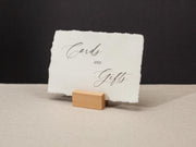 Cards and Gifts Sign Deckle Edge Paper (Design 4) - Gift Table Wedding Ceremony Reception Event Decor Signage Ready to Ship