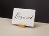 Reserved Sign Deckle Edge Paper (Design 12) - Bride Groom or Family Section Wedding Ceremony Reception Event Decor Signage, Ready to Ship