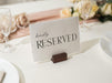 Kindly Reserved Sign Deckle Edge Paper (Design 11) - Bride Groom Family Section Wedding Ceremony Reception Event Decor Signage Ready to Ship