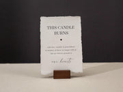 Forever Present in Our Hearts Sign Candle Deckle Edge Paper (Design 9) - Loved Ones Wedding Ceremony Memorial Signage, Ready to Ship