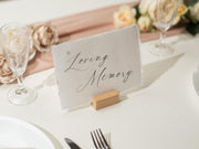 In Loving Memory Sign Deckle Edge Paper (Design 7) - Remembrance Honoring Loved Ones Wedding Ceremony Memorial Signage, Ready to Ship