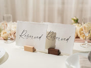 Reserved Sign Deckle Edge Paper (Design 12) - Bride Groom or Family Section Wedding Ceremony Reception Event Decor Signage, Ready to Ship