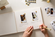 Interchangeable Photo Guest Book (D4) - 11.5 x 8.5 Custom Wedding Instax Polaroid Instant Pictures Signing Book Reception Party Scrapbook