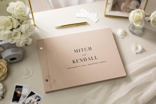 Interchangeable Photo Guest Book (D1) - 11.5 x 8.5 Custom Wedding Instax Polaroid Instant Pictures Signing Book Reception Party Scrapbook