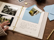 Letters to the Bride Scrapbook Binder - Custom Linen Bachelorette Bridal Shower Linen Guestbook Wedding Keepsake Gift Optional 4x6 Envelopes