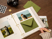 Dear Bride Scrapbook Binder w/ 20 Pages (D2) - Letters to the Bride-to-be Personalized Linen Bridal Shower Guest Book Kit Best Friend Gifts